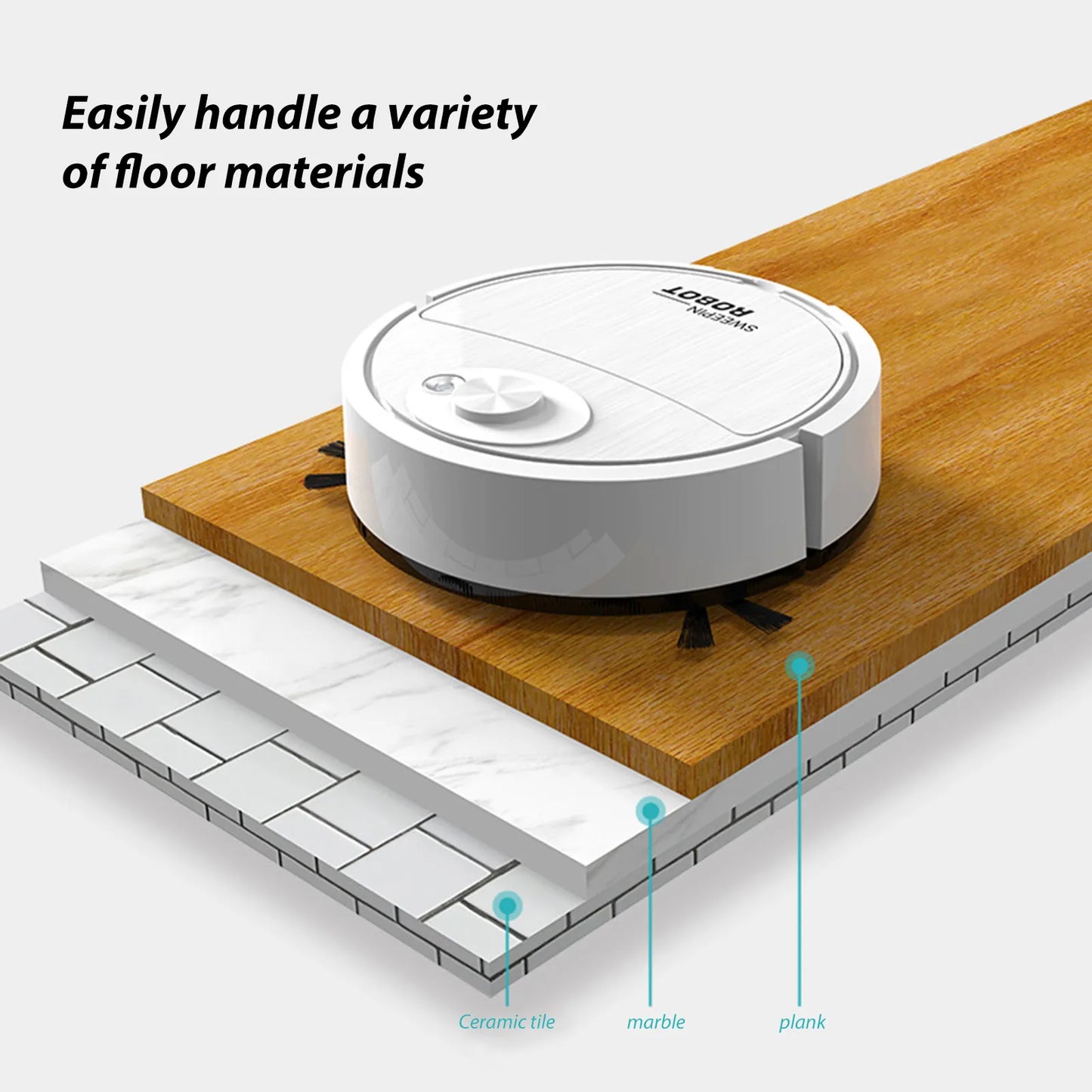 3-IN-1 Automatic Robot Vacuum Cleaner – مكنسة روبوت أوتوماتيكية 3 في 1