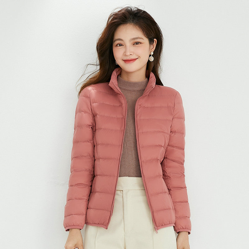 New Lightweight Slim-fit Casual White Duck Down Hooded Jacket