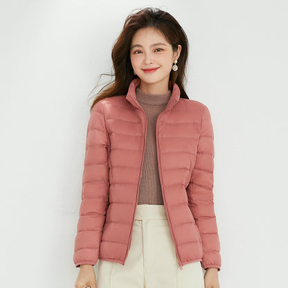 New Lightweight Slim-fit Casual White Duck Down Hooded Jacket