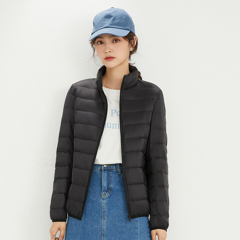 New Lightweight Slim-fit Casual White Duck Down Hooded Jacket