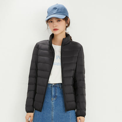 New Lightweight Slim-fit Casual White Duck Down Hooded Jacket