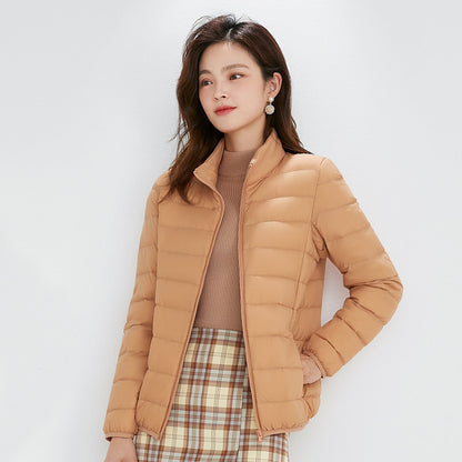 New Lightweight Slim-fit Casual White Duck Down Hooded Jacket