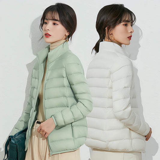 New Lightweight Slim-fit Casual White Duck Down Hooded Jacket